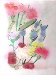 Flowers Wet On Wet Watercolor