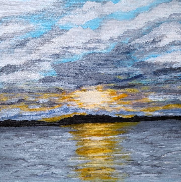 Sunset at Edmonds Beach - Brier Patch Paintings by Yuhyun