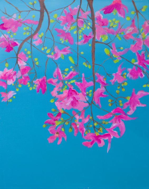 Pink flowers - Brier Patch Paintings by Yuhyun