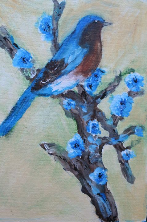 blue bird - Paintings by Kelsey Fiala