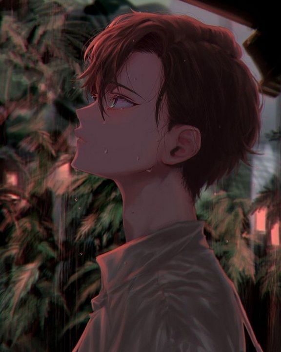 Aesthetic Anime Boy With Brown Hair. - Kimbrerly Evelyn - Drawings &  Illustration, People & Figures, Animation, Anime, & Comics, Other  Animation, Anime, & Comics - ArtPal