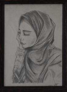 A middle east girl pencil