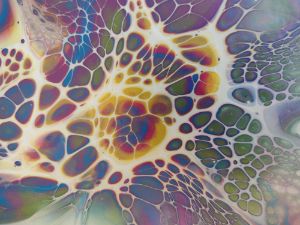 Rainbow Acrylic Painting - Black Iris Art