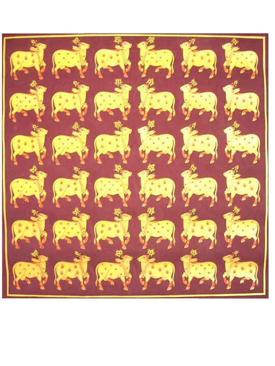 Golden Cows - Pichwai Painting Artist