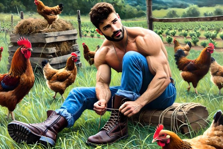 cocks-all-around-him-art-by-michael-michael-campellone-studio