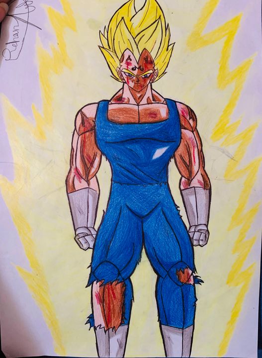 Epic fight of gogeta blue and broly - DB art site - Drawings