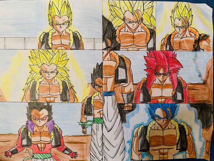 Evolution of gogeta and Gotenks - DB art site - Drawings & Illustration,  Entertainment, Television, Anime - ArtPal