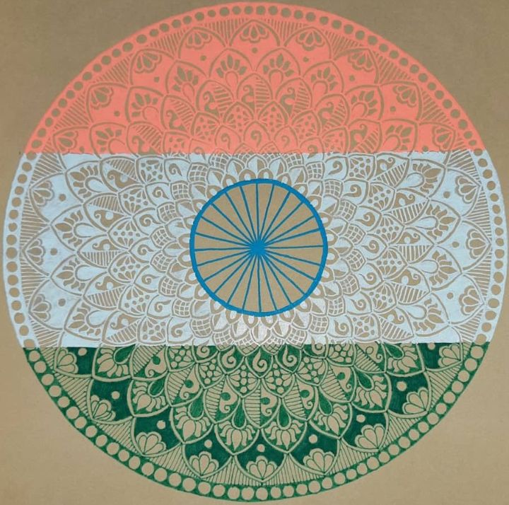 Tricolor Mandala - _MandalaVai_ - Paintings & Prints, Politics ...