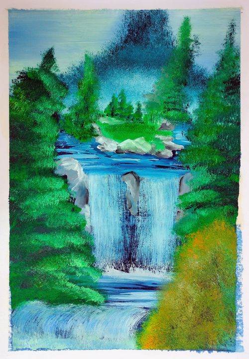 Watercolor Waterfall Painting: Learn to Paint Forest Waterfall Landscape |  Shiba Basan | Skillshare