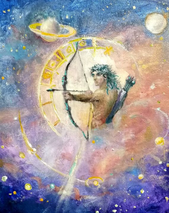 Saggitarius Rising. Artist Sagittarius in the Cosmic Realm - Pasiero - Paintings & Prints ...