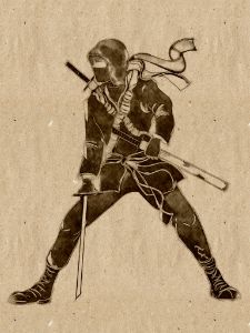 Ninja Standing Guard - Warrior Spirit