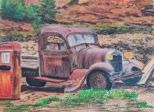 Old brown truck - Rosanne's art
