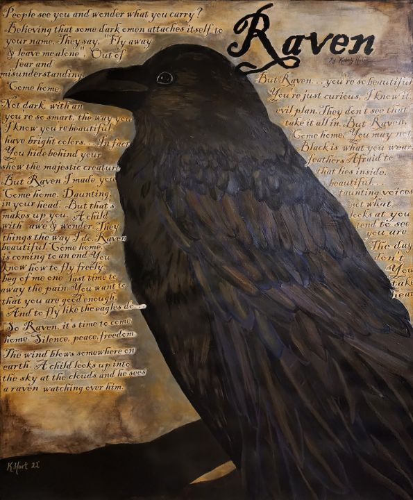 Raven - Art By KHart - Paintings & Prints, Animals, Birds, & Fish, Other  Animals, Birds, & Fish - ArtPal