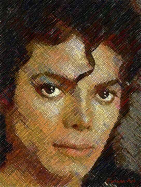 Portrait of Michael Jackson FORTUNA ART Digital Art, People