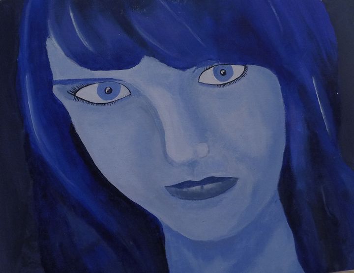Seeing Blue, Acrylic Painting - KnottsArt