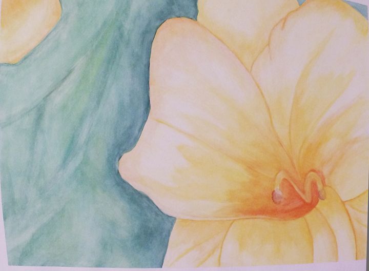 Yellow Flower, Watercolor Painting - KnottsArt