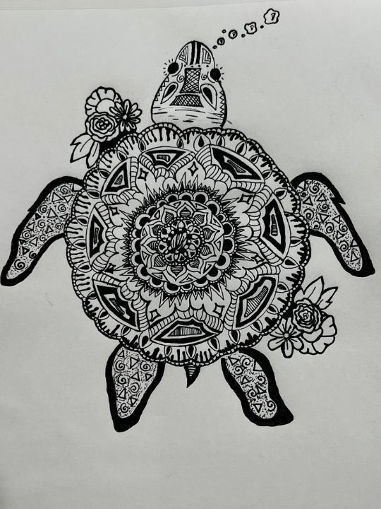 Zen Turtle - Hippie of all Trades - Drawings & Illustration, Abstract ...