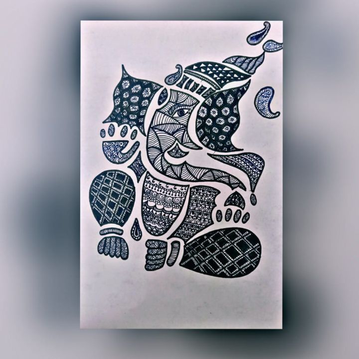 Ganesha drawing, Wedding invitation background, Drawings