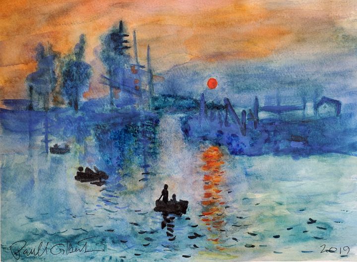 "Gilby vs. Monet.... Impr. Sunrise" - Own A Gilby                Paul@OwnAGilby.com