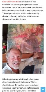 "Mastering the Art of Salt,  Page #2 - America's Favorite Watercolourist  "GILBY"