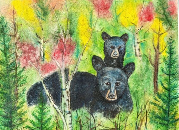 "Black Bear Country..." - America's Favorite Watercolourist "GILBY