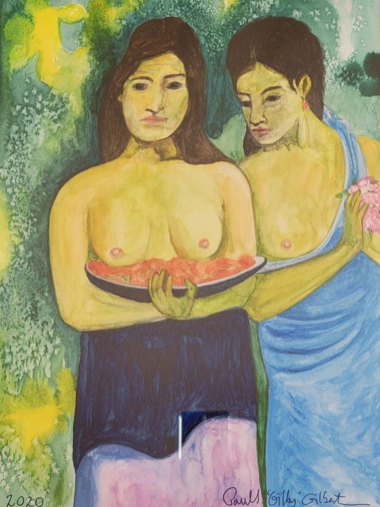 "Gilby vs.Gauguin... 2 Tahiti Women" - Own A Gilby                Paul@OwnAGilby.com