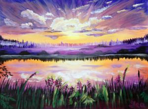 Painting "Nature. Sunrise"