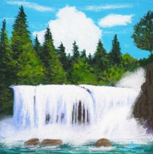 Painting "Waterfall. Day"