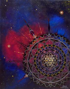 Painting "Cosmic diver" - Ira Antropova Art