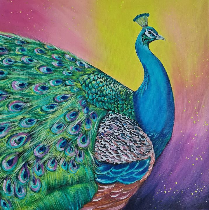 Peacock bird - C.E.T. Chicu Eugenia Touma - Paintings & Prints, Animals ...