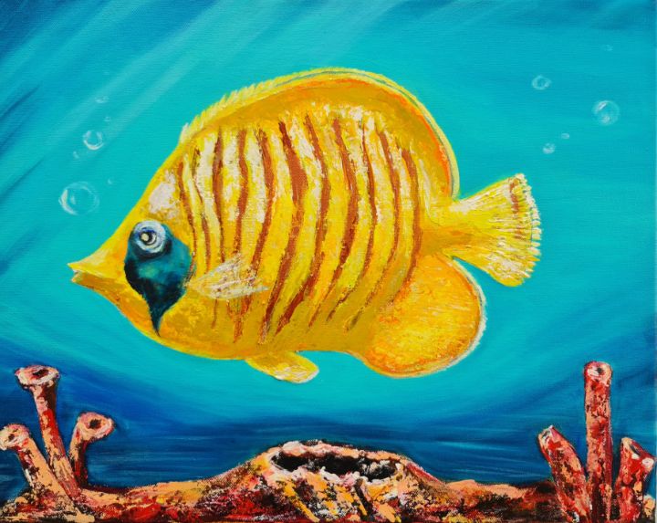 Mr. Buli-Buli Yellow fish Painting - C.E.T. Chicu Eugenia Touma ...