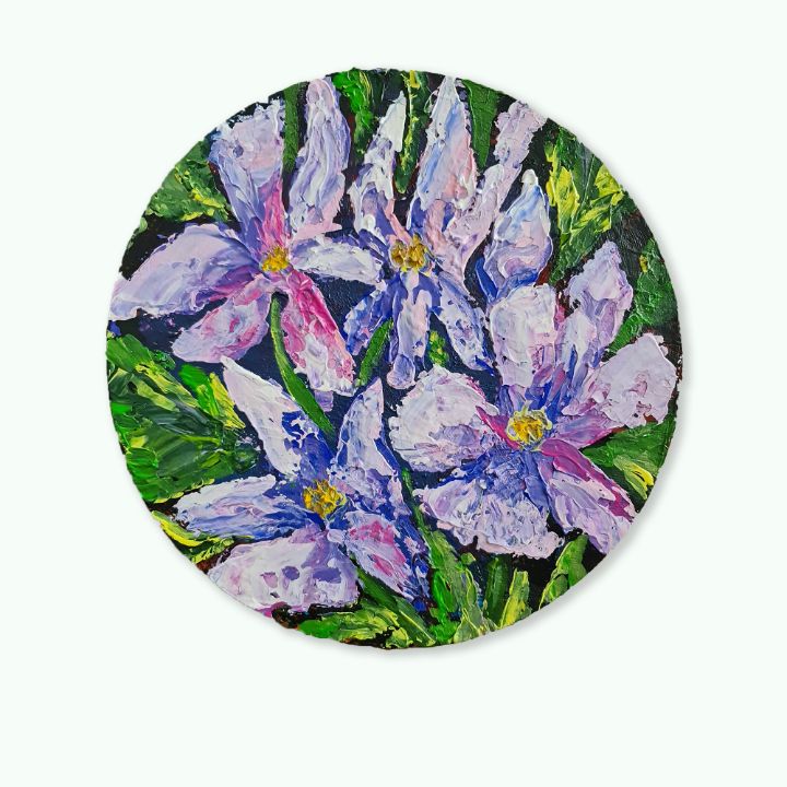 Original Iris painting - C.E.T. Chicu Eugenia Touma