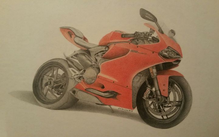 Ducati Corse Panigale 1199 Damautoart Drawings Illustration Vehicles Transportation Automobiles Cars Ferrari Artpal