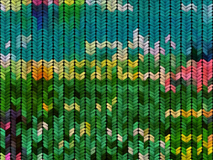 Green Colored Knitting Pattern - bc studio - Digital Art & AI, Abstract ...