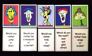 Sample Silly Faces Trading Cards