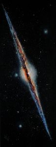 Needle galaxy acrylic on canvas - Vinka Artvibes