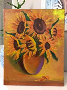 sunflowers in the vase