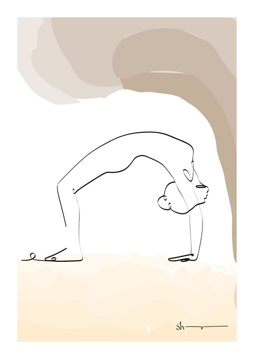 Upward Bow Pose - Urdhva Dhanurasana - Shankar Ramakrishnan - Paintings &  Prints, Religion, Philosophy, & Astrology, New Age, Healing Arts & Practices,  Yoga & Pilates - ArtPal