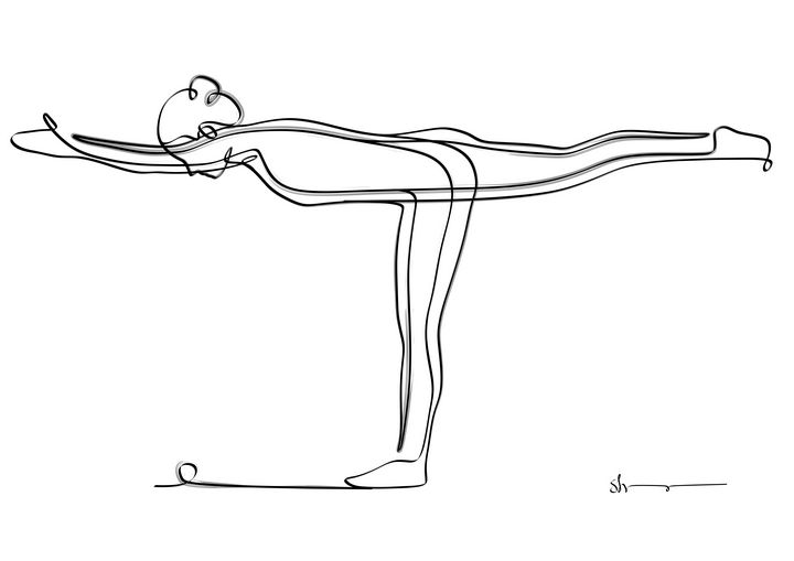 Balancing Stick Pose - Complete - Shankar Ramakrishnan - Paintings