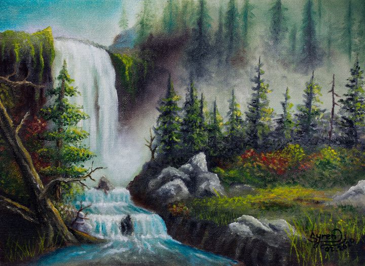 The Secret Waterfall - Syren - Paintings & Prints, Landscapes