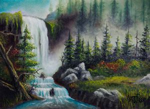 The Secret Waterfall - Syren - Paintings & Prints