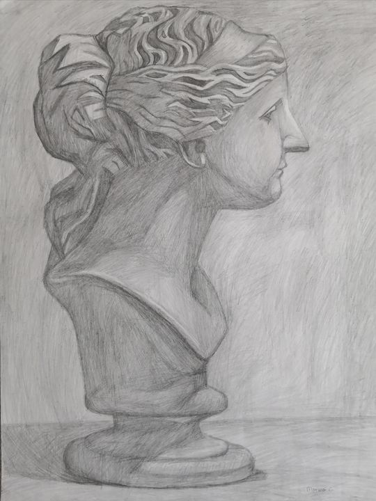 A broken Greek statue of a head  How to draw broken Greek statue simply  Statue  drawing tutorials  YouTube