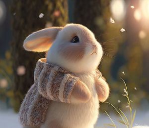 Fluffy Rabbit Cub 1
