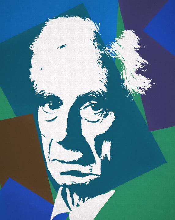 Bertrand Russell Pop Art - Mndphoto - Paintings & Prints