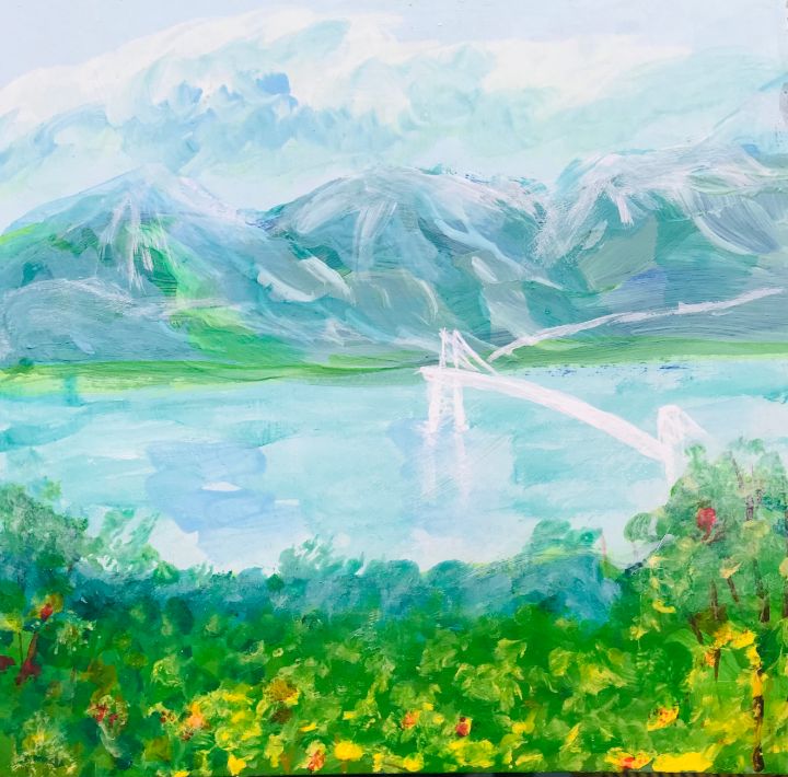Airbridge in mountains - Levy art
