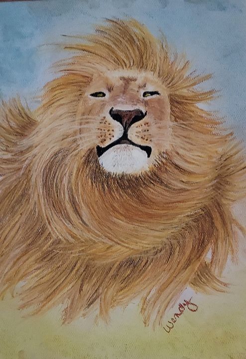 Lion's mane - Wendy's Wellspring - Paintings & Prints, Animals, Birds, &  Fish, Wild Cats, African Lion - ArtPal