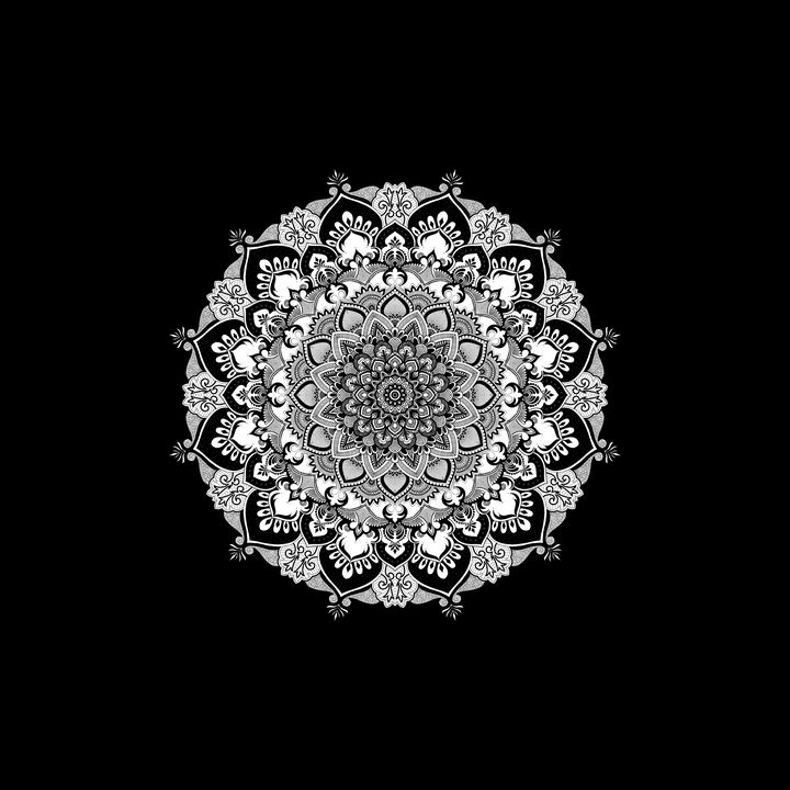 Black and white mandala - Himani_vik_art - Digital Art & AI, Ethnic ...