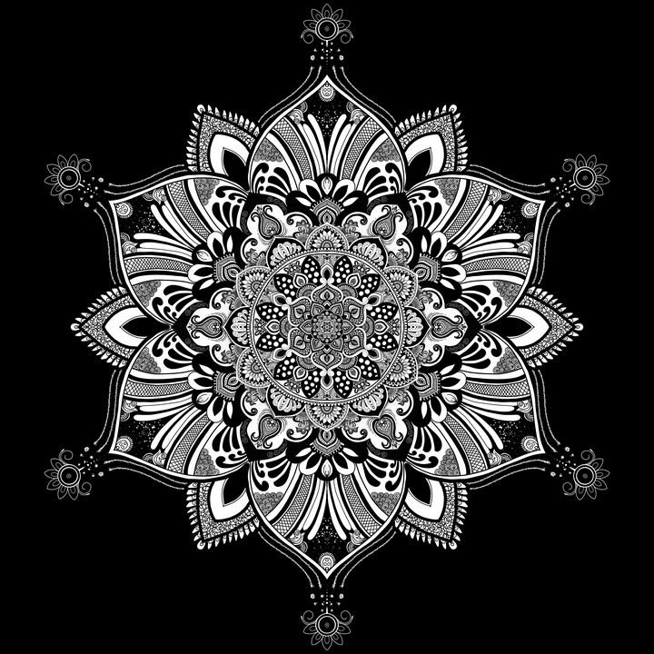 Black and white mandala - Himani_vik_art - Digital Art & AI, Ethnic ...