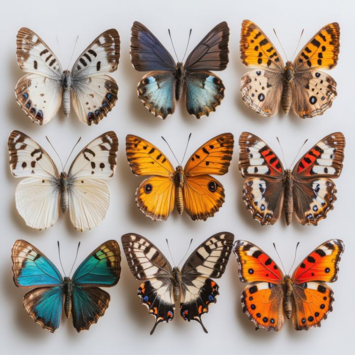 Colorful Butterfly Collection Displa - LynnoAti - Digital Art & AI ...