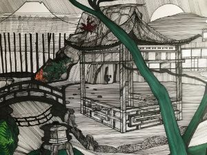 A1 Japanese temple - C A FREELANCE ILLUSTRATOR